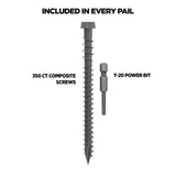 CAMO #10 2-1/2 in. Dark Gray Star Drive Trim-Head Composite Deck Screw (350-Count)
