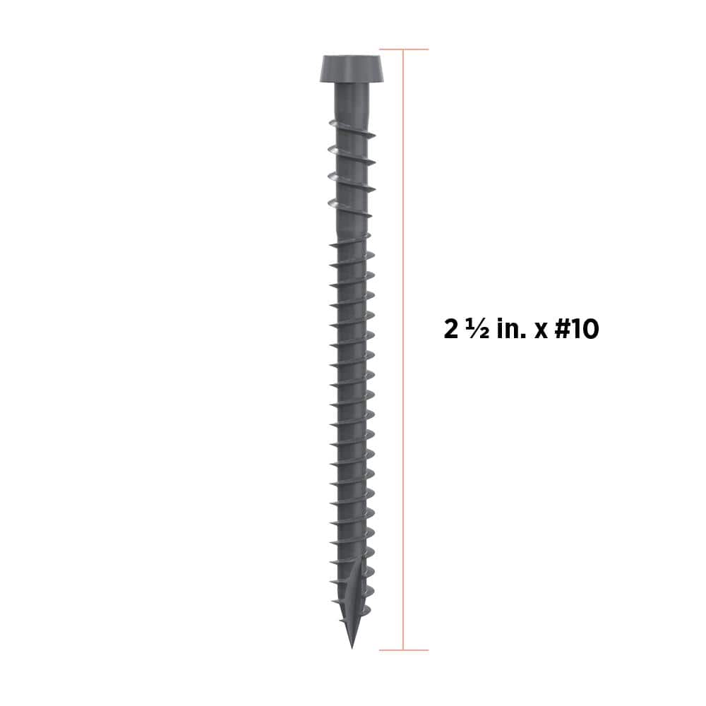CAMO #10 2-1/2 in. Dark Gray Star Drive Trim-Head Composite Deck Screw (350-Count)
