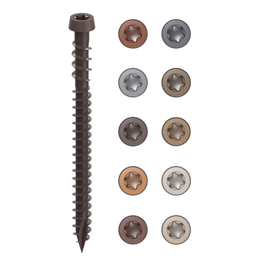 CAMO #10 2-1/2 in. Dark Brown Star Drive Trim-Head Composite Deck Screw (350-Count)