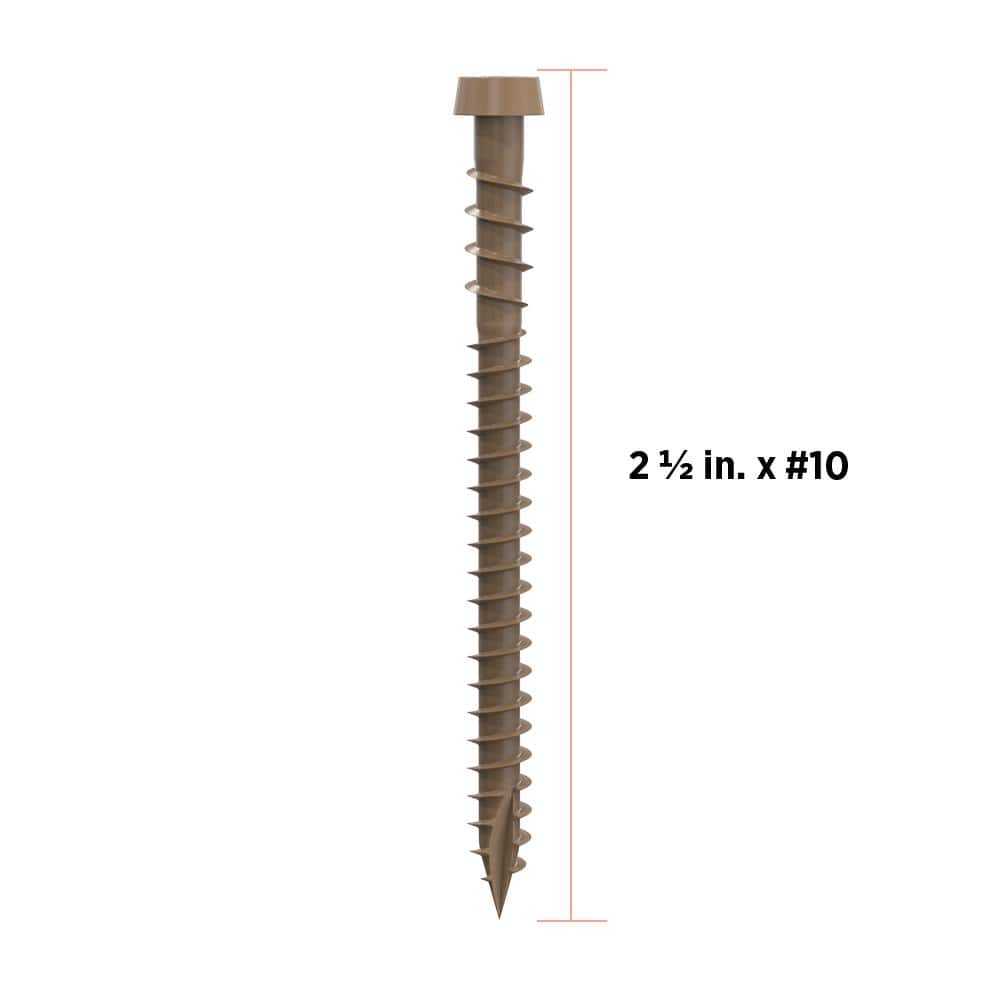 CAMO #10 2-1/2 in. Tan Star Drive Trim-Head Composite Deck Screw (100-Count)