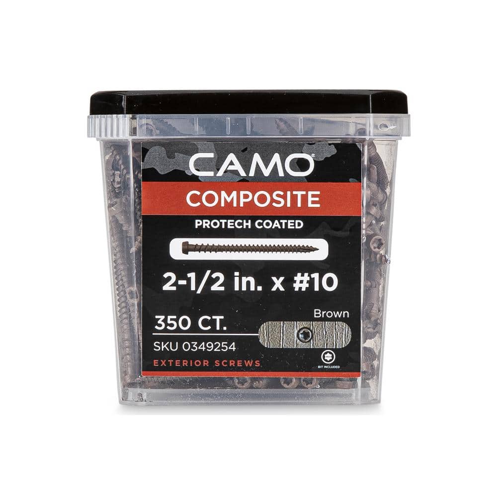 CAMO #10 2-1/2 in. Brown Star Drive Trim-Head Composite Deck Screw (350-Count)