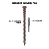 CAMO #10 2-1/2 in. Brown Star Drive Trim-Head Composite Deck Screw (350-Count)