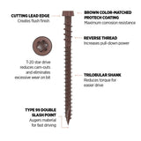 CAMO #10 2-1/2 in. Brown Star Drive Trim-Head Composite Deck Screw (1750-Count)