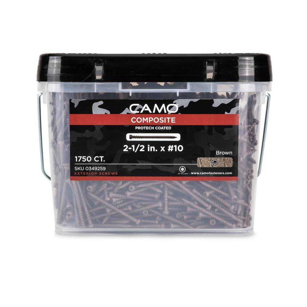 CAMO #10 2-1/2 in. Brown Star Drive Trim-Head Composite Deck Screw (1750-Count)
