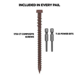 CAMO #10 2-1/2 in. Brown Star Drive Trim-Head Composite Deck Screw (1750-Count)