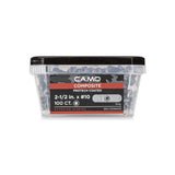 CAMO #10 2-1/2 in. Gray Star Drive Trim-Head Composite Deck Screw (100-Count)