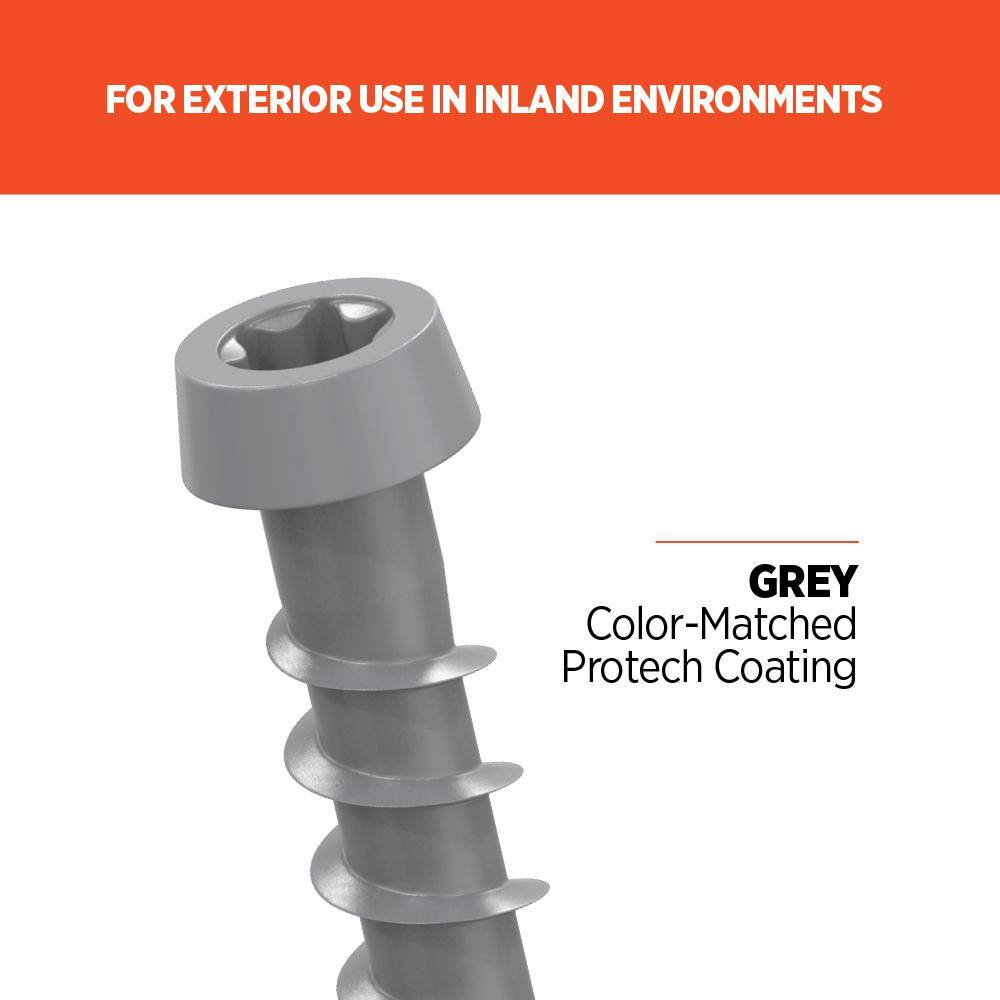 CAMO #10 2-1/2 in. Gray Star Drive Trim-Head Composite Deck Screw (100-Count)