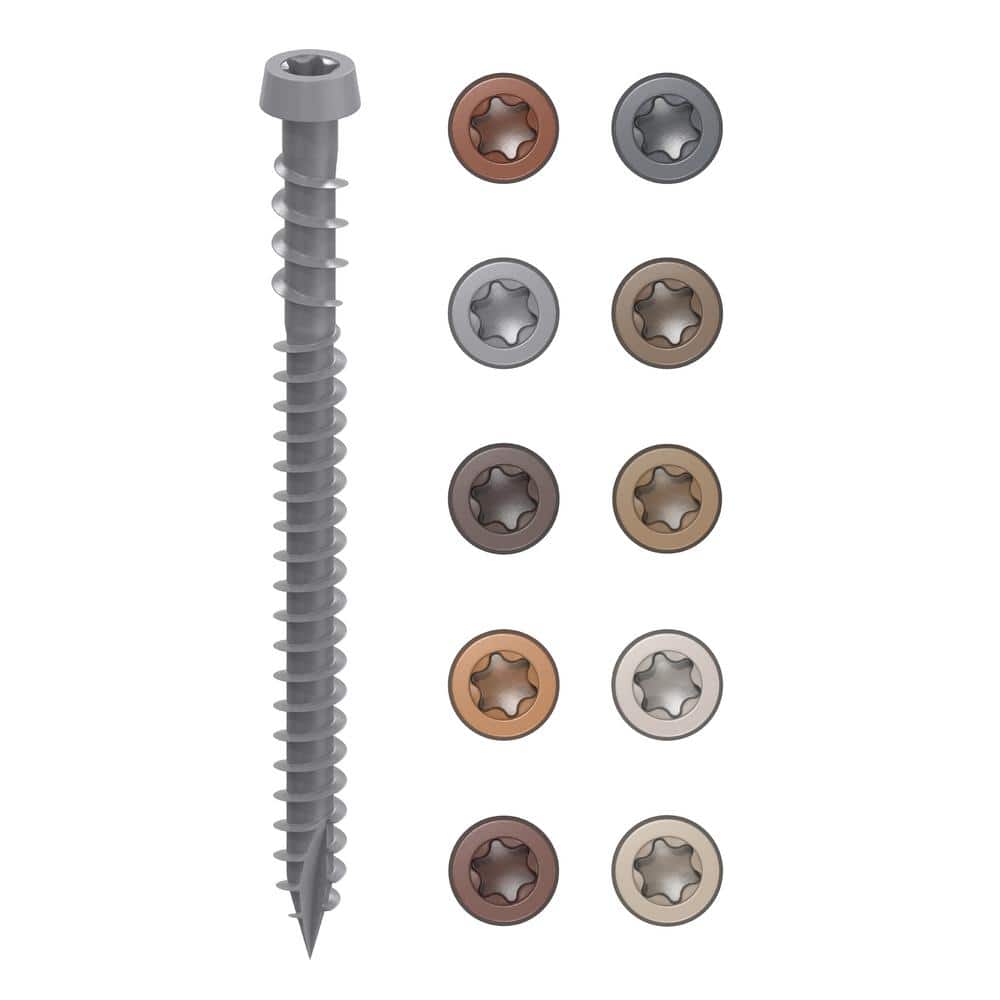 CAMO #10 2-1/2 in. Gray Star Drive Trim-Head Composite Deck Screw (100-Count)