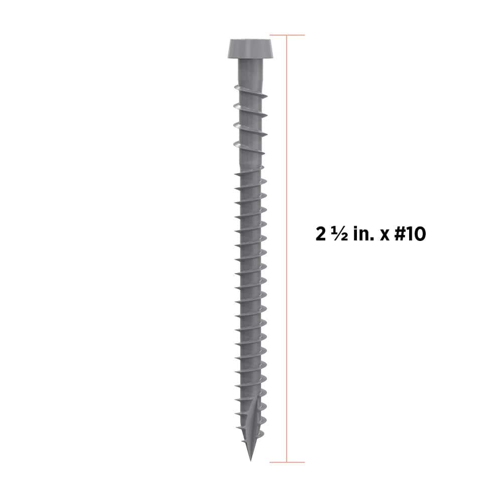 CAMO #10 2-1/2 in. Gray Star Drive Trim-Head Composite Deck Screw (100-Count)