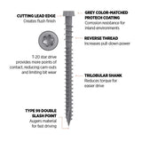 CAMO #10 2-1/2 in. Gray Star Drive Trim-Head Composite Deck Screw (1750-Count)