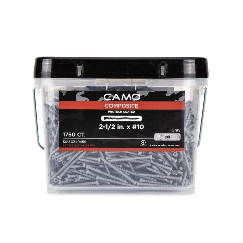 CAMO #10 2-1/2 in. Gray Star Drive Trim-Head Composite Deck Screw (1750-Count)