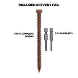 CAMO #10 2-1/2 in. Redwood Star Drive Trim-Head Composite Deck Screw (1750-Count)