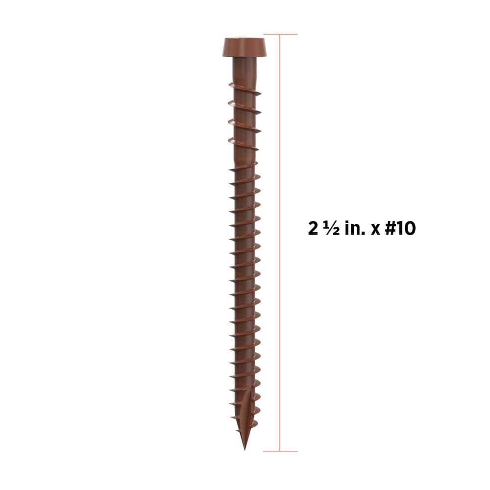 CAMO #10 2-1/2 in. Redwood Star Drive Trim-Head Composite Deck Screw (1750-Count)