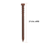 CAMO #10 2-1/2 in. Redwood Star Drive Trim-Head Composite Deck Screw (1750-Count)