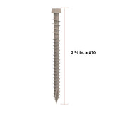 CAMO #10 2-1/2 in. Sand Star Drive Trim-Head Composite Deck Screw (100-Count)