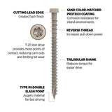 CAMO #10 2-1/2 in. Sand Star Drive Trim-Head Composite Deck Screw (350-Count)