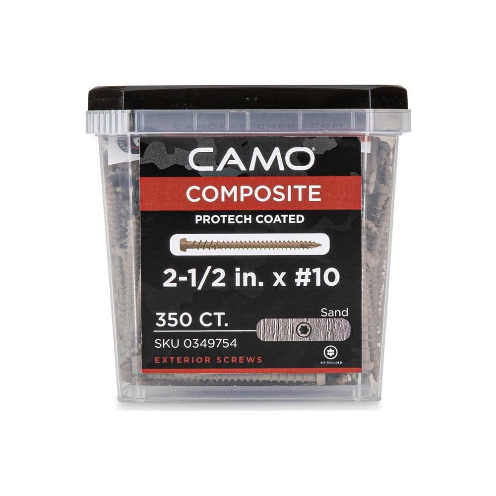 CAMO #10 2-1/2 in. Sand Star Drive Trim-Head Composite Deck Screw (350-Count)