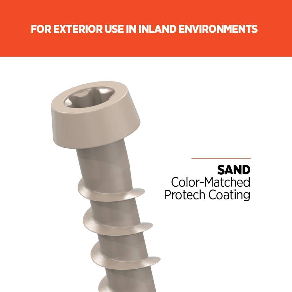 CAMO #10 2-1/2 in. Sand Star Drive Trim-Head Composite Deck Screw (350-Count)