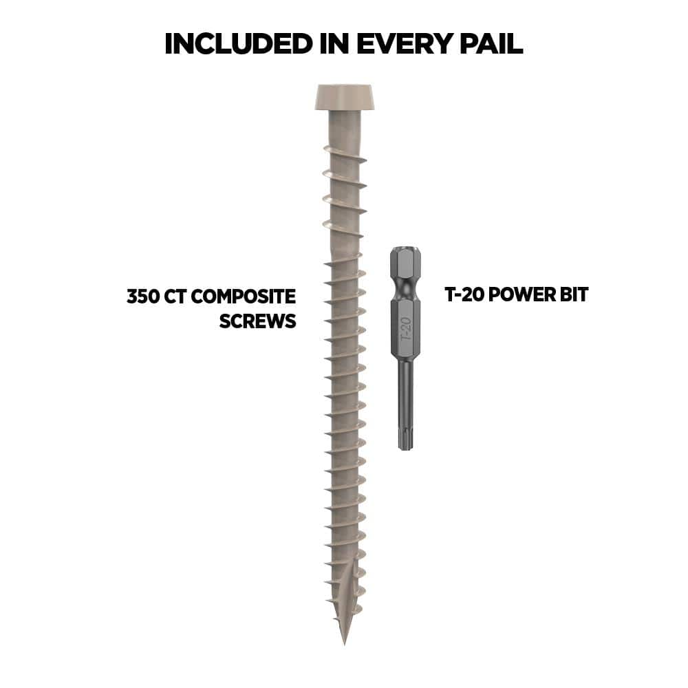 CAMO #10 2-1/2 in. Sand Star Drive Trim-Head Composite Deck Screw (350-Count)