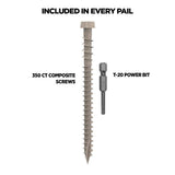 CAMO #10 2-1/2 in. Sand Star Drive Trim-Head Composite Deck Screw (350-Count)