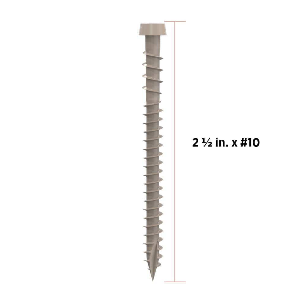 CAMO #10 2-1/2 in. Sand Star Drive Trim-Head Composite Deck Screw (350-Count)