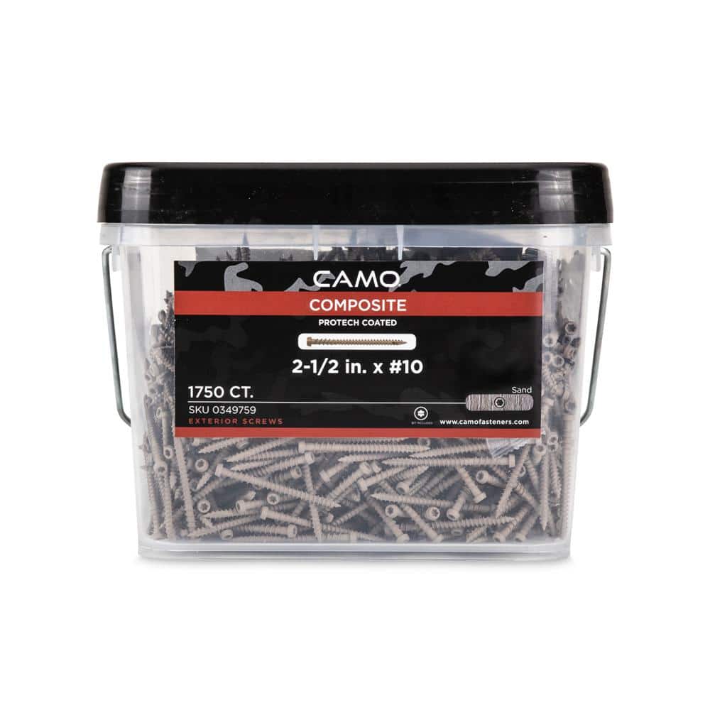 CAMO #10 2-1/2 in. Sand Star Drive Trim-Head Composite Deck Screw (1750-Count)