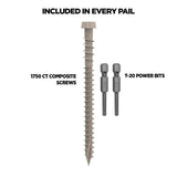 CAMO #10 2-1/2 in. Sand Star Drive Trim-Head Composite Deck Screw (1750-Count)