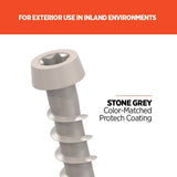 CAMO #10 2-1/2 in. Stone Gray Star Drive Trim-Head Composite Deck Screw (100-Count)