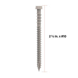 CAMO #10 2-1/2 in. Stone Gray Star Drive Trim-Head Composite Deck Screw (100-Count)