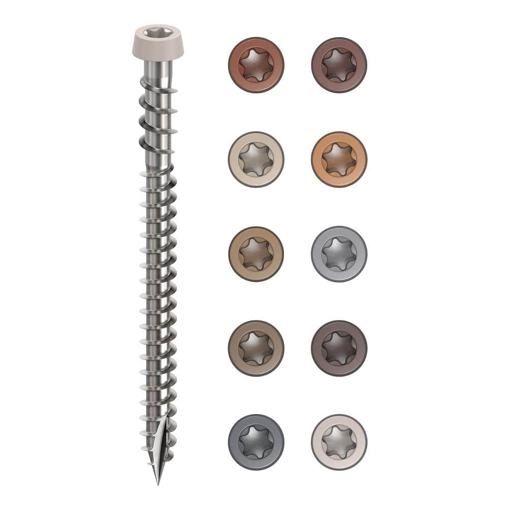 CAMO #10 2-1/2 in. 316 Stainless Steel Composite Stone Gray Premium Star Drive Flat Undercut Screws (350-Count)