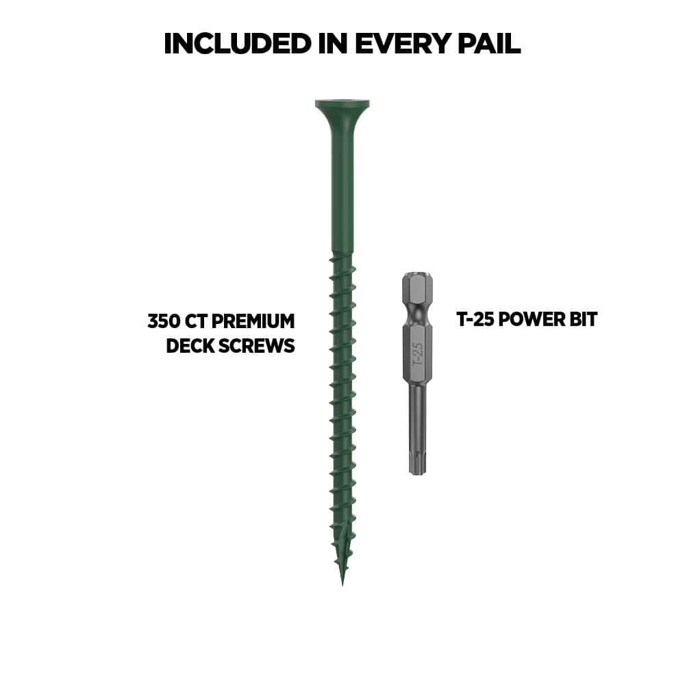 CAMO 3 in. #9 Green Star Drive Exterior Bugle Head Wood Deck Screws (350-Count)
