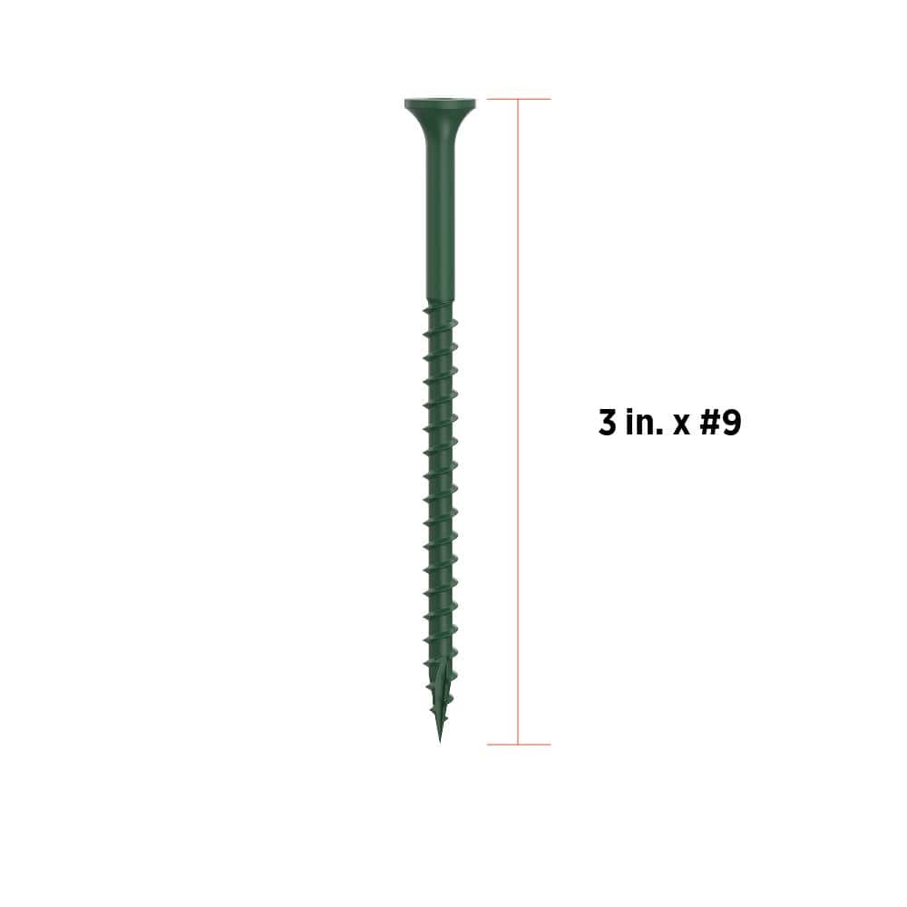 CAMO 3 in. #9 Green Star Drive Exterior Bugle Head Wood Deck Screws (350-Count)