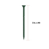 CAMO 3 in. #9 Green Star Drive Exterior Bugle Head Wood Deck Screws (350-Count)