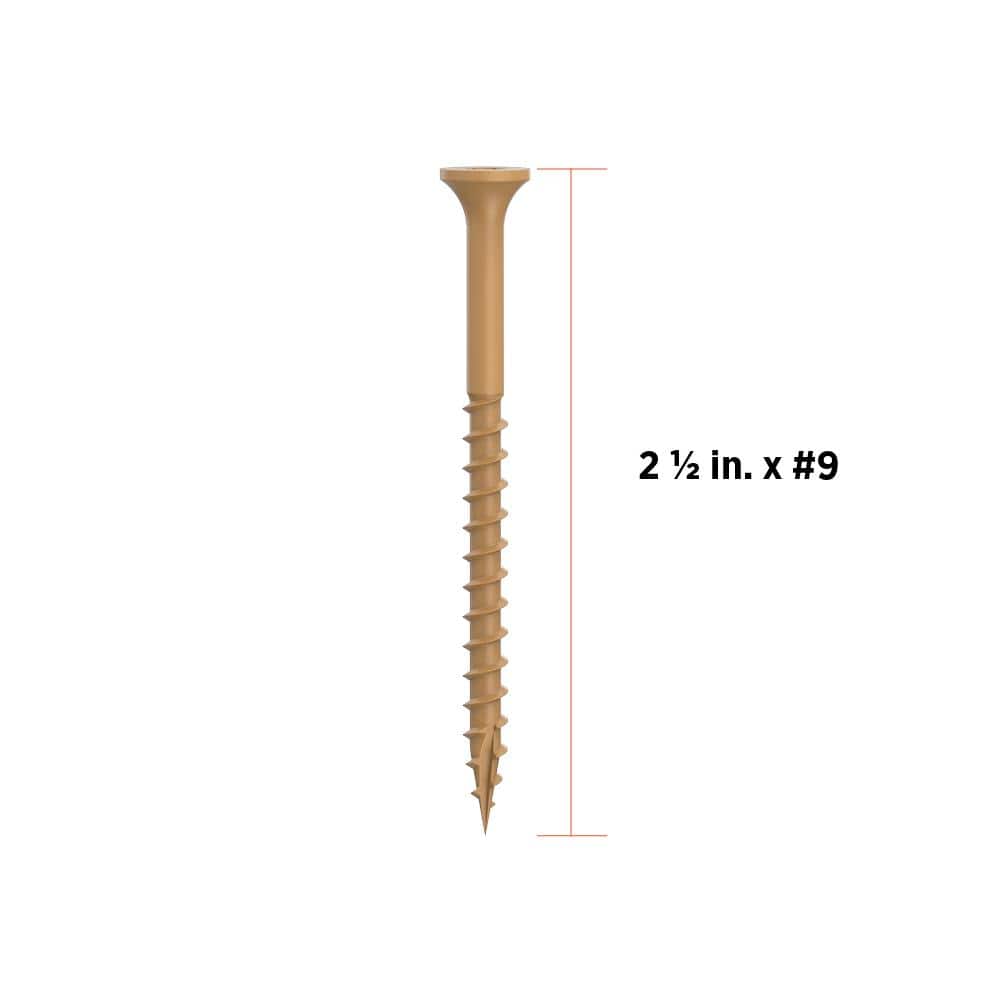 CAMO 2-1/2 in. #9 Tan Star Drive Exterior Bugle Head Wood Deck Screws (1750-Count)