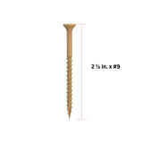 CAMO 2-1/2 in. #9 Tan Star Drive Exterior Bugle Head Wood Deck Screws (1750-Count)
