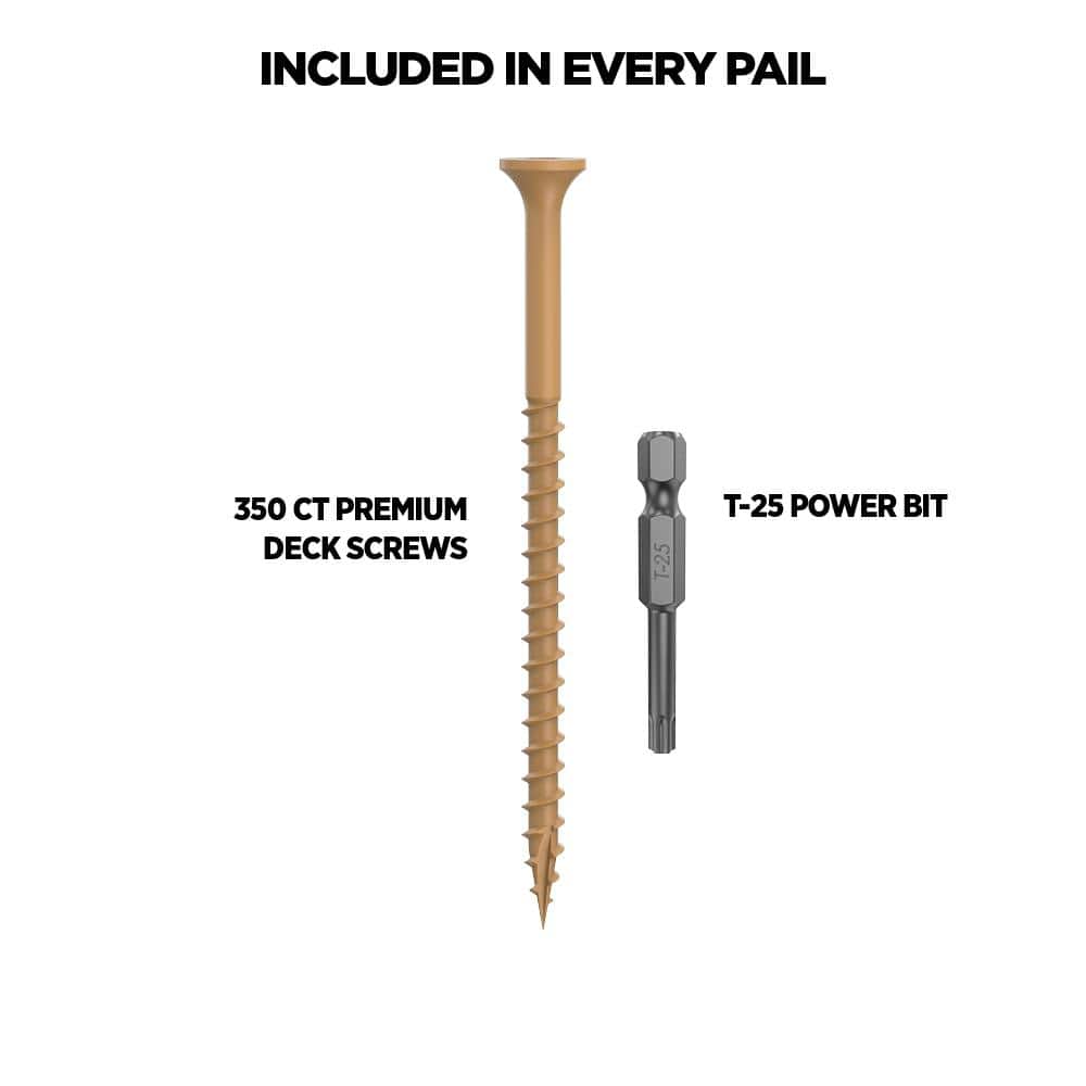 CAMO 3 in. #9 Tan Star Drive Exterior Bugle Head Wood Deck Screws (350-Count)