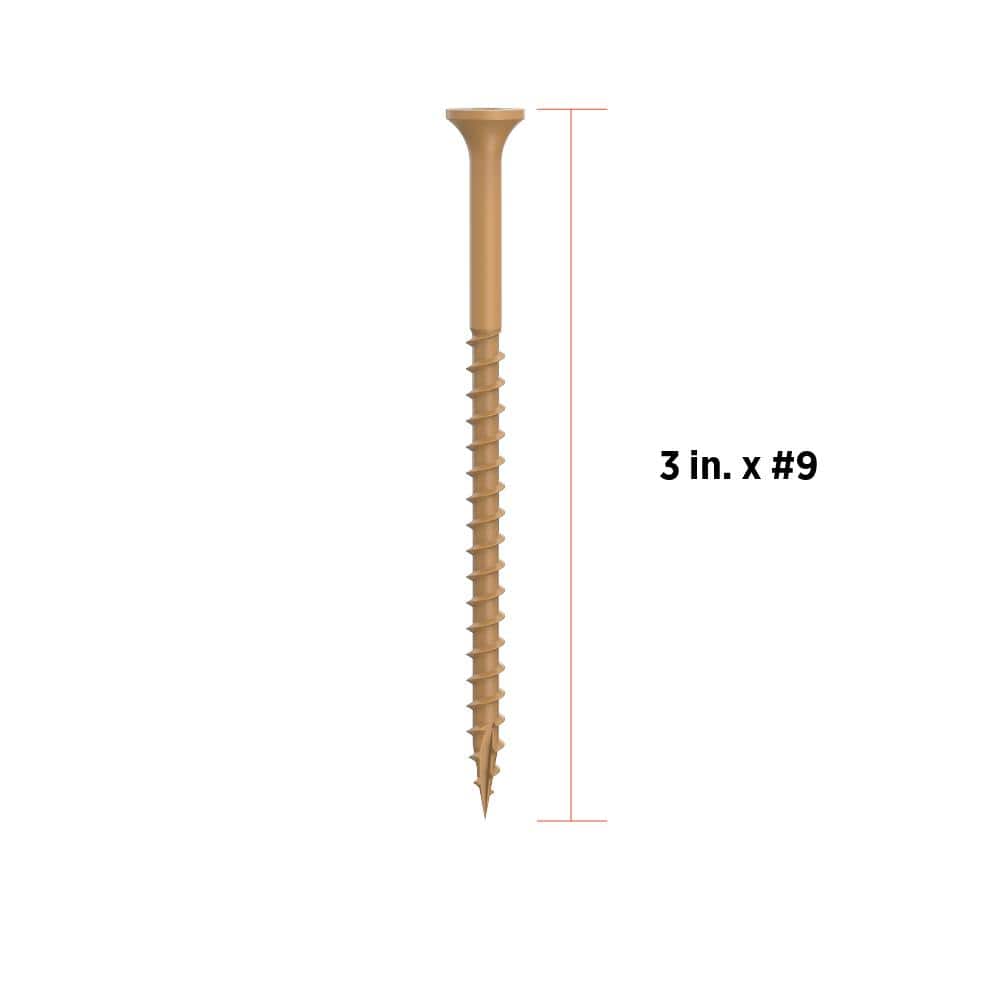 CAMO 3 in. #9 Tan Star Drive Exterior Bugle Head Wood Deck Screws (350-Count)