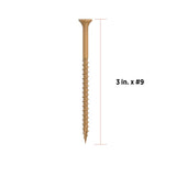 CAMO 3 in. #9 Tan Star Drive Exterior Bugle Head Wood Deck Screws (350-Count)