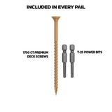 CAMO 3 in. #9 Tan Star Drive Exterior Bugle Head Wood Deck Screws (1750-Count)