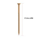 CAMO 3-1/2 in. #10 Tan Star Drive Exterior Bugle Head Wood Deck Screws (250-Count)