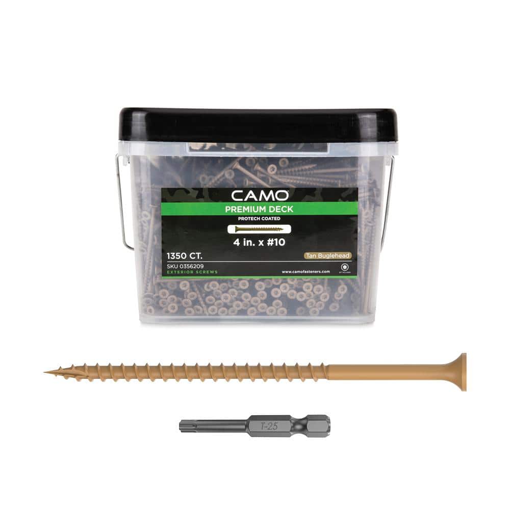 CAMO 4 in. #10 Tan Star Drive Exterior Bugle Head Wood Deck Screws (1350-Count)