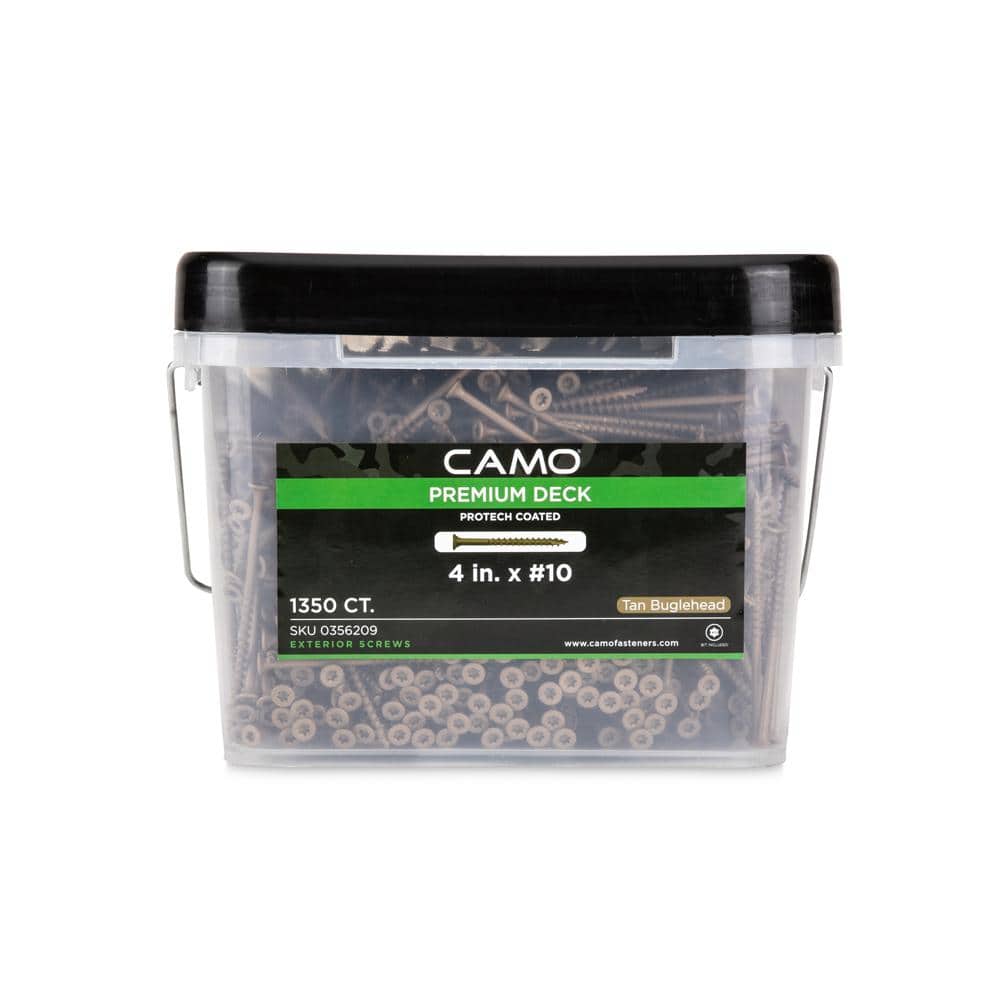CAMO 4 in. #10 Tan Star Drive Exterior Bugle Head Wood Deck Screws (1350-Count)