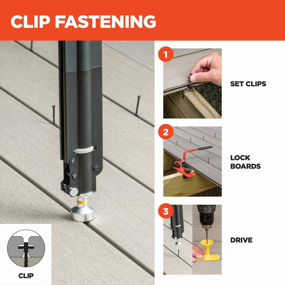CAMO Edge Clip and Drive Decking Tool Stainless Steel Hidden Deck Fastener Clip Bundle (1800-Count/1000 Sq. Ft.)