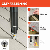 CAMO Wedgeclip and Drive Decking Tool Stainless Steel Hidden Deck Fastener Clip Bundle (1800-Count/1000 sq. ft.)