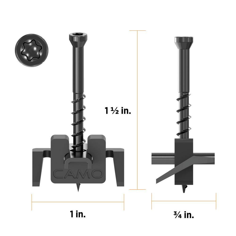 CAMO Wedgeclip and Drive Decking Tool Stainless Steel Hidden Deck Fastener Clip Bundle (1800-Count/1000 sq. ft.)