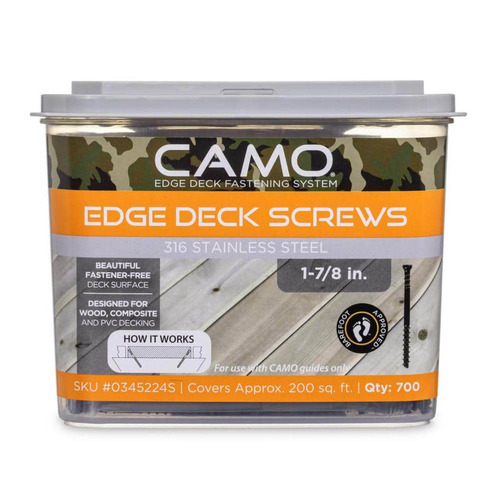CAMO 1-⅞ in. 316 Stainless Steel Trimhead Hidden Edge Deck Screw (700-Count)