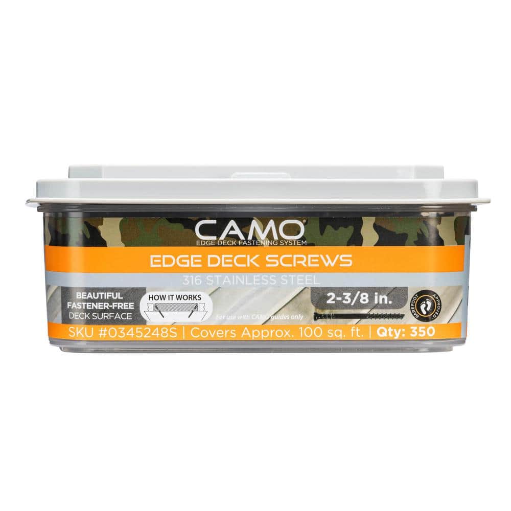 CAMO 2-⅜ in. 316 Stainless Steel Trimhead Hidden Edge Deck Screw (350-Count)