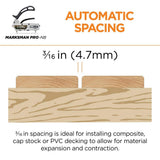 CAMO Marksman Pro-NB 3/16 Spacing Deck Tool for Edge Screw Hidden Deck Fasteners and Narrow Decking Boards