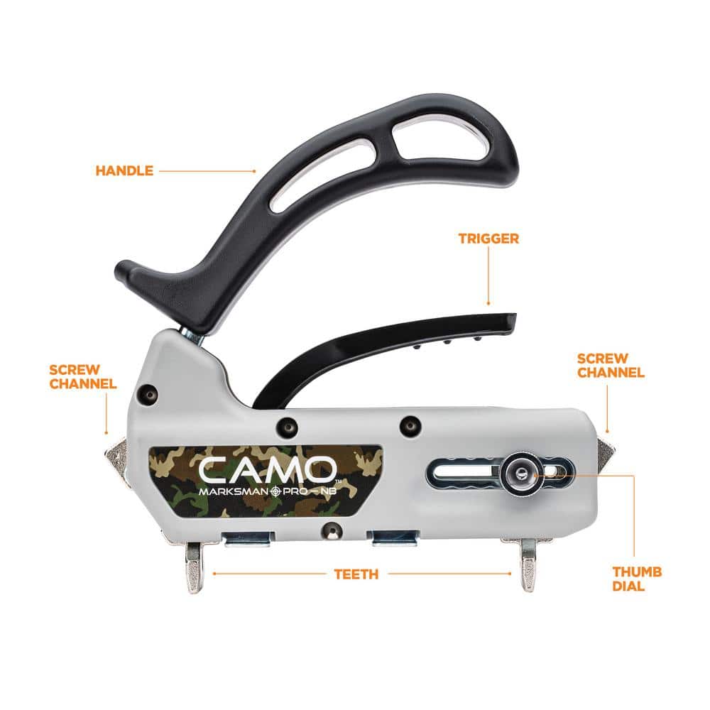 CAMO Marksman Pro-NB 3/16 Spacing Deck Tool for Edge Screw Hidden Deck Fasteners and Narrow Decking Boards