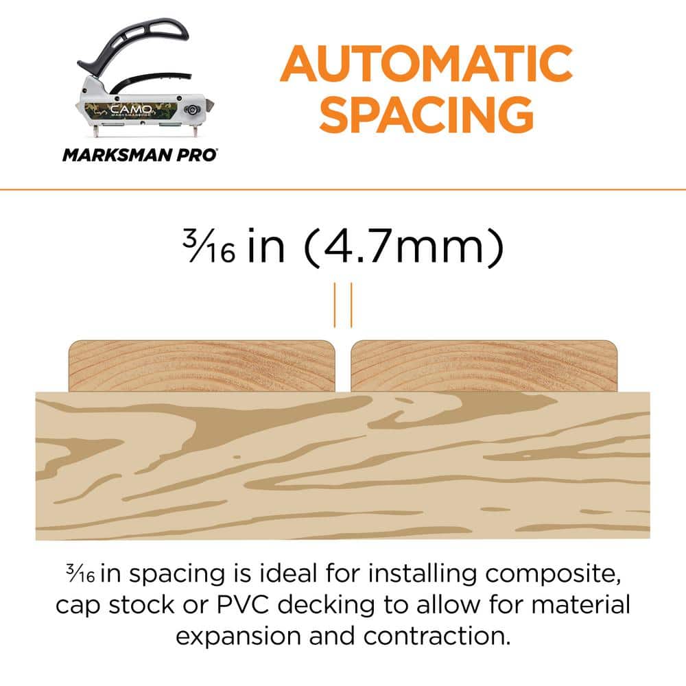 CAMO Marksman Pro 3/16 in Spacing Deck Tool for Edge Screw Hidden Deck Fasteners
